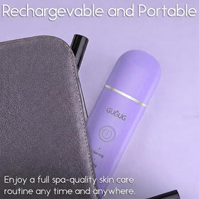 GUGUG Skin Scrubber Ion Minus mode boosts active ingredients uptake.