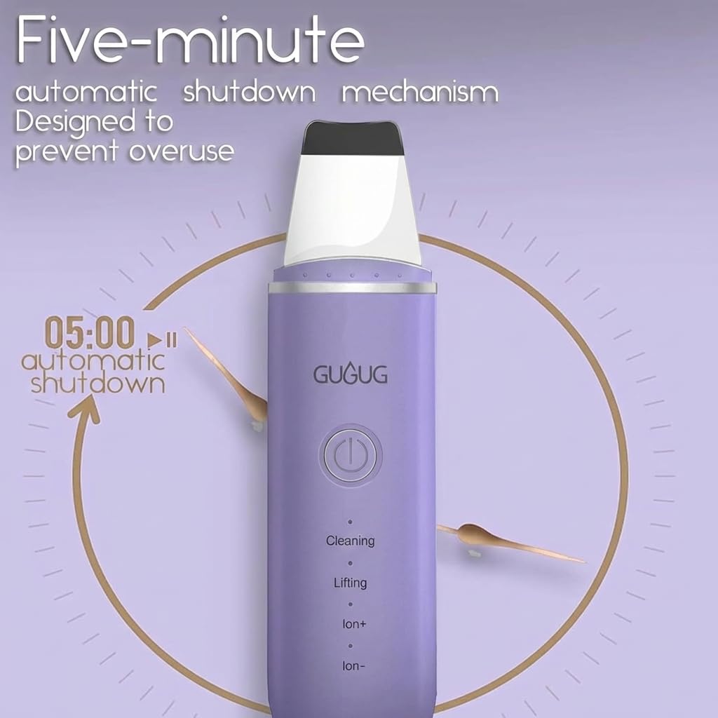 GUGUG Skin Scrubber Ion Plus mode enhances serum absorption.