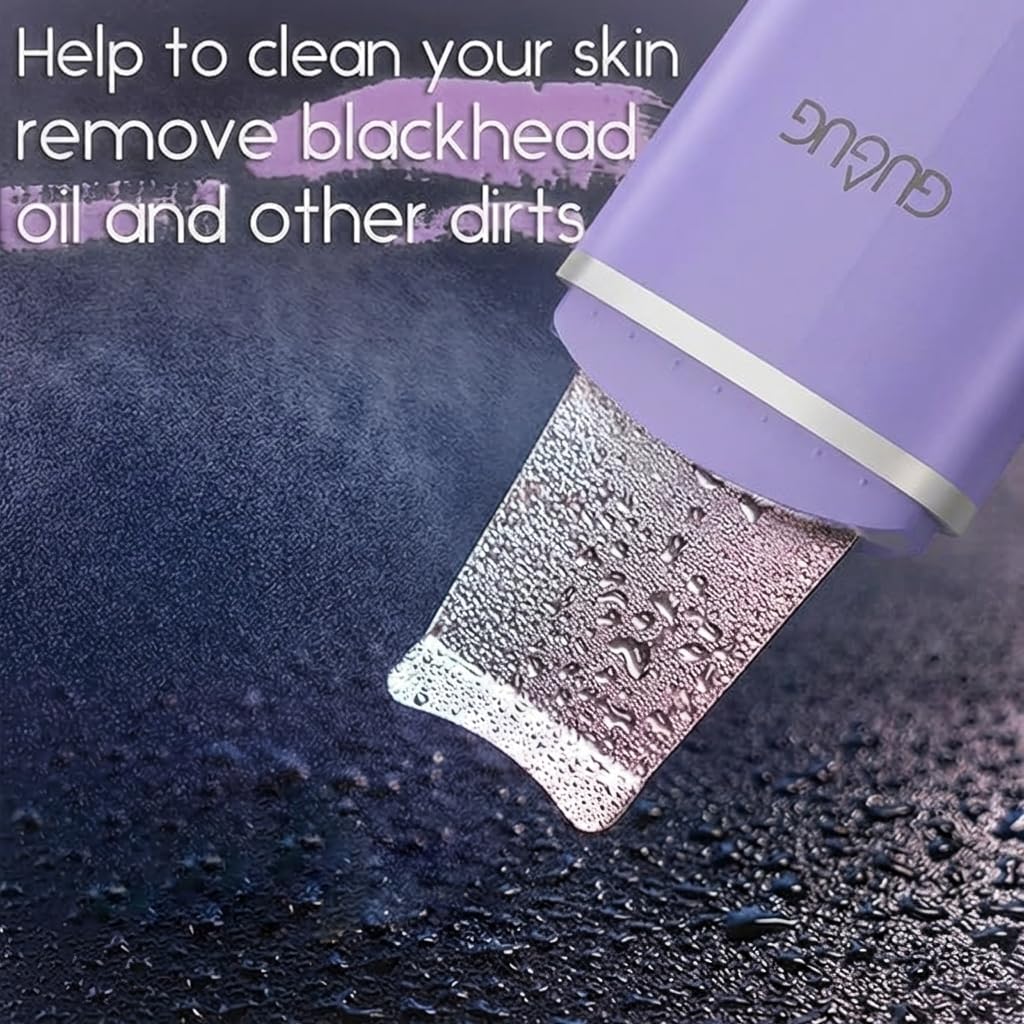 GUGUG Skin Scrubber lifting mode offers relaxing facial massage.