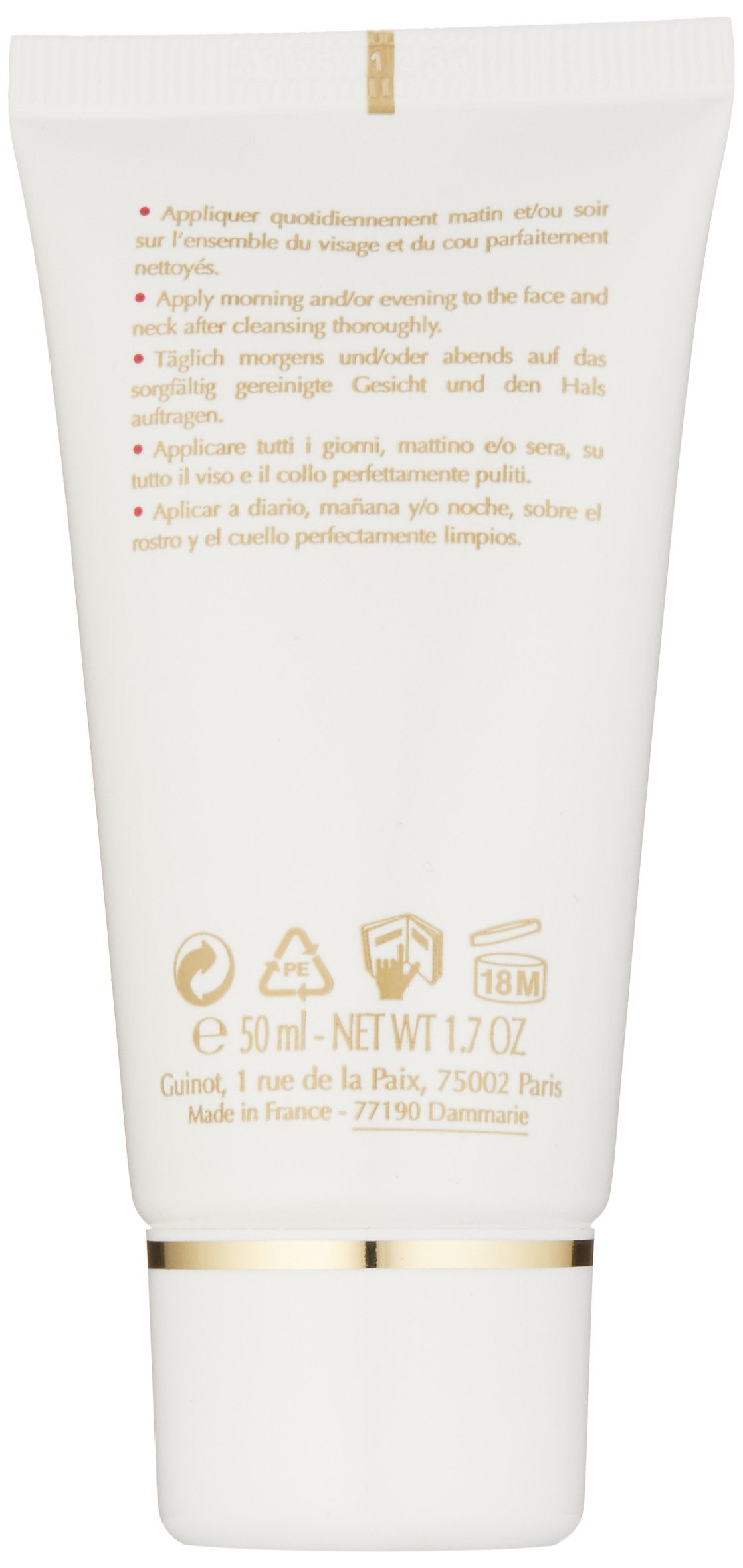 Guinot Vital Anti-wrinkles Cream swatch highlighting creamy texture for easy application.