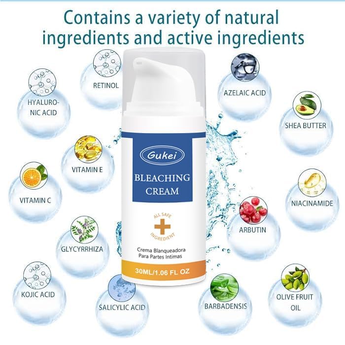 Gukei underarm application on skin demonstrates versatile whitening.