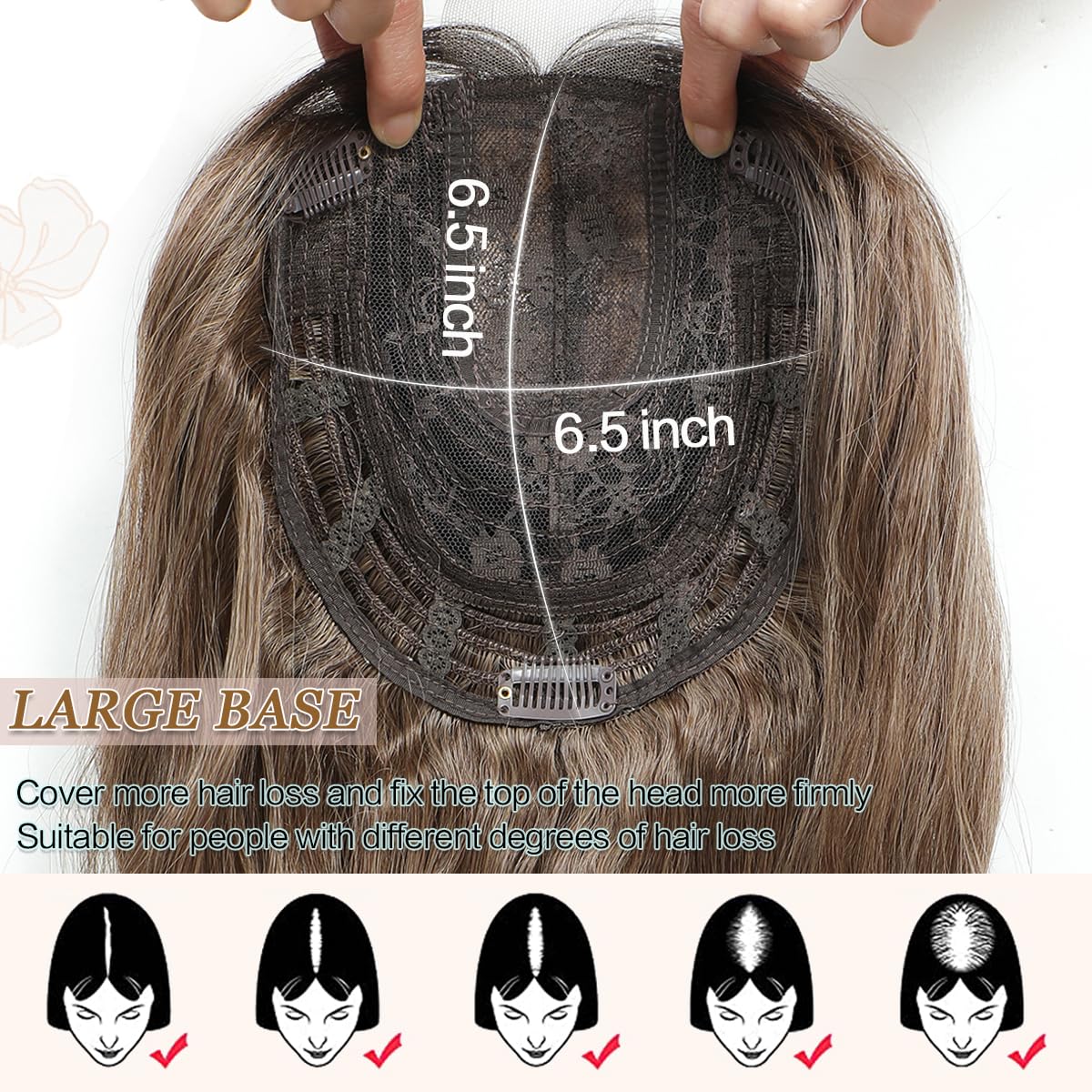 Gulagula topper three invisible clips provide secure all-day hold.