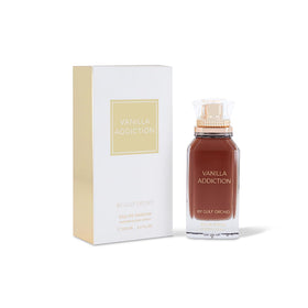 Lifestyle scene showing Gulf Orchid Vanilla Addiction for evening wear.