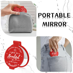 Gulfmew compact mirror, 2.76-inch diameter, fits purses easily.