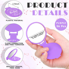 Gulfmew bulk purse mirrors with uplifting quotes for gifting.