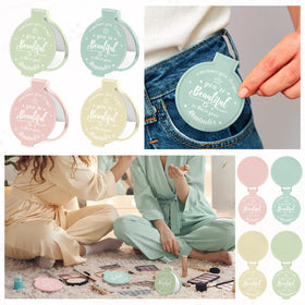 Gulfmew compact 2.76-inch pocket mirror fits in your purse for on-the-go checks