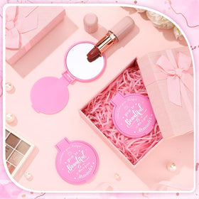Gulfmew makeup check compact mirror for quick brow and lipstick checks.
