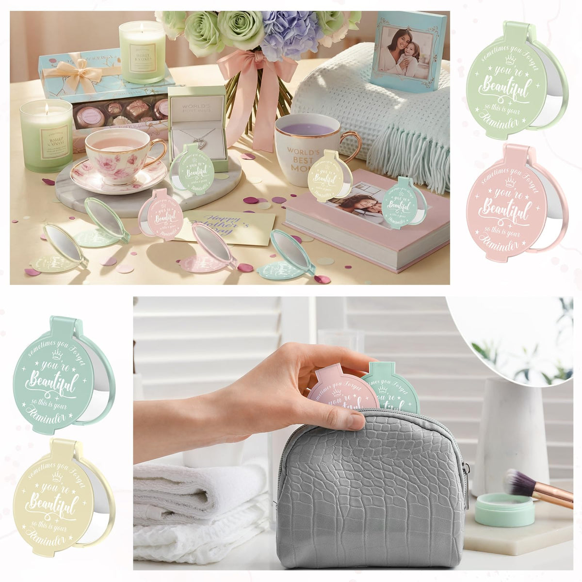 Gulfmew portable purse mirror, perfect for makeup touch-ups anywhere