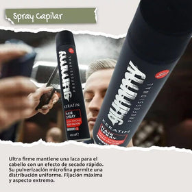Gummy Professional Keratin Hair Spray keeps hair brushable for easy re-styling.