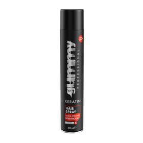 Gummy Professional Keratin Hair Spray delivers ultra-strong hold for lasting styles.