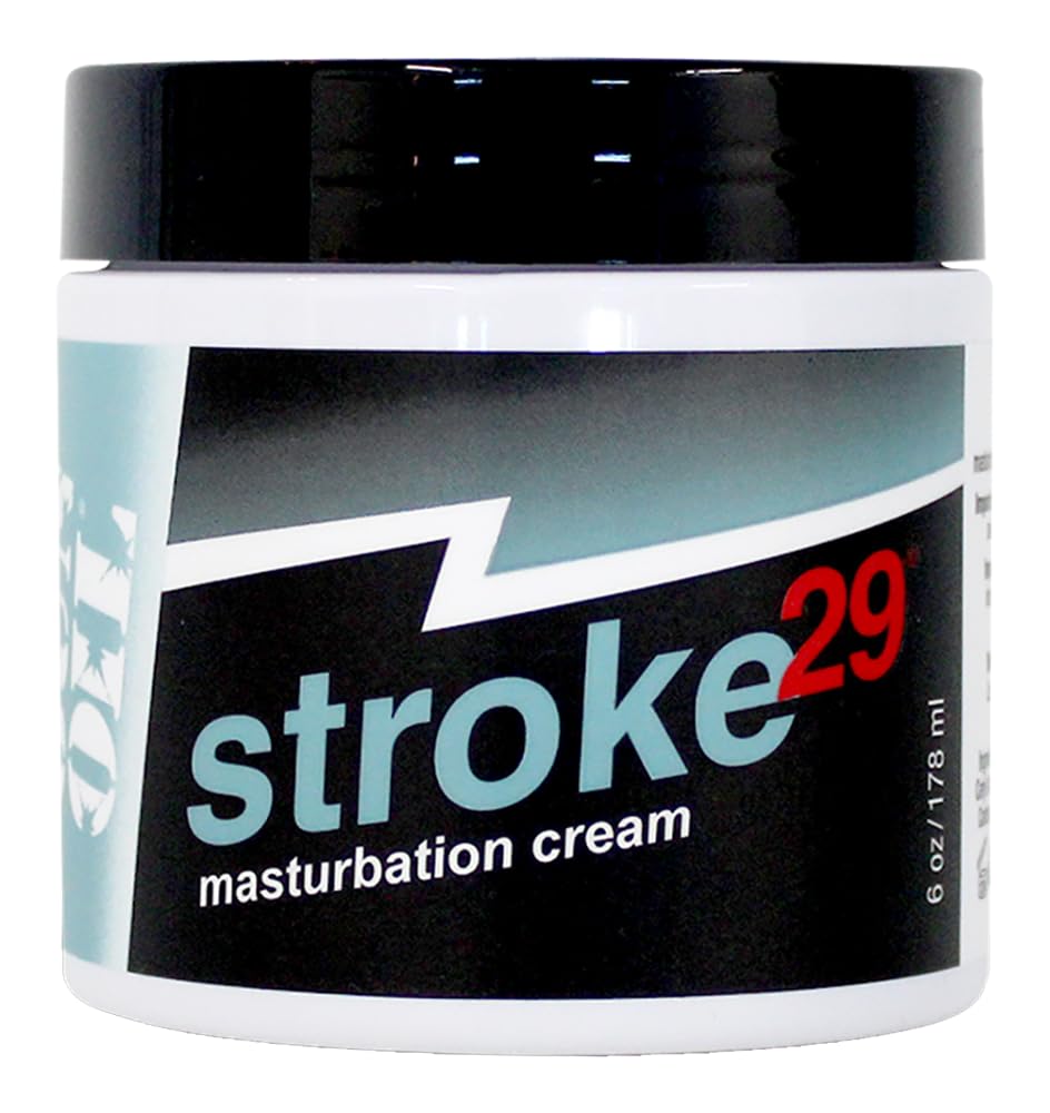Gun Oil Stroke 29 6oz jar side view showing premium glide for solo play