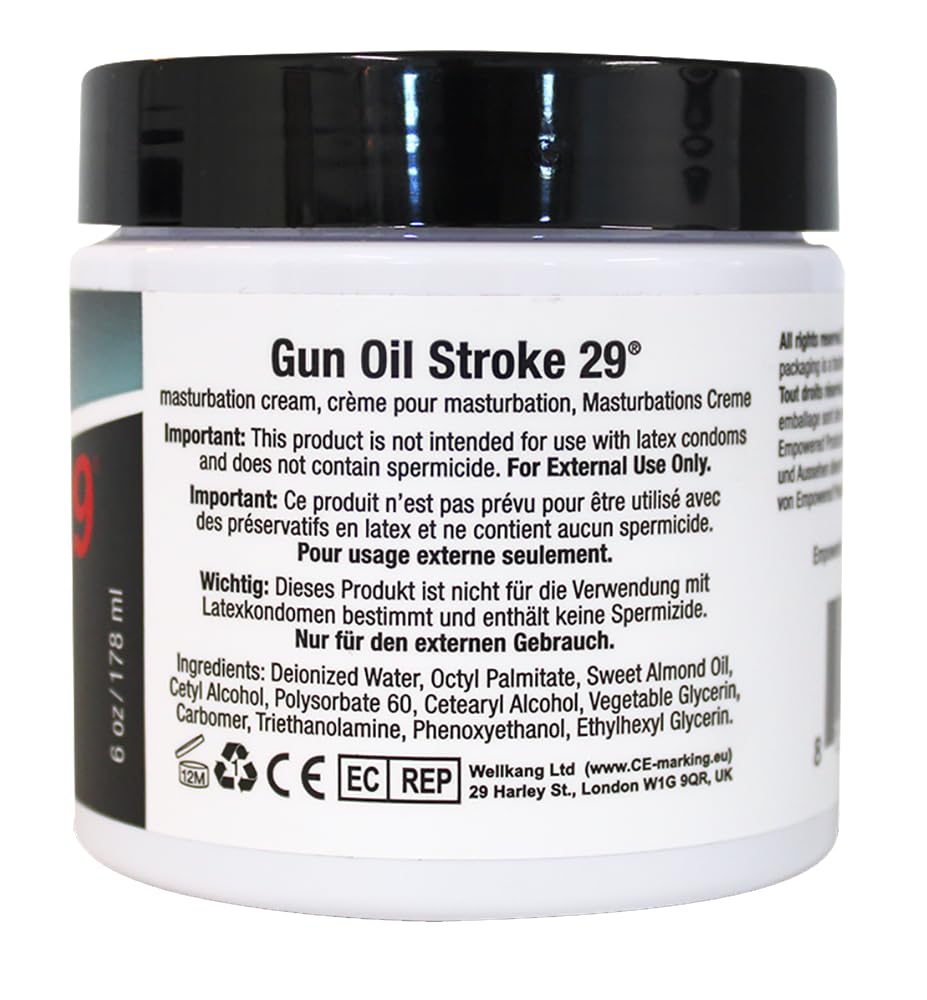 Gun Oil Stroke 29 texture close-up indicating rich cream for smooth application