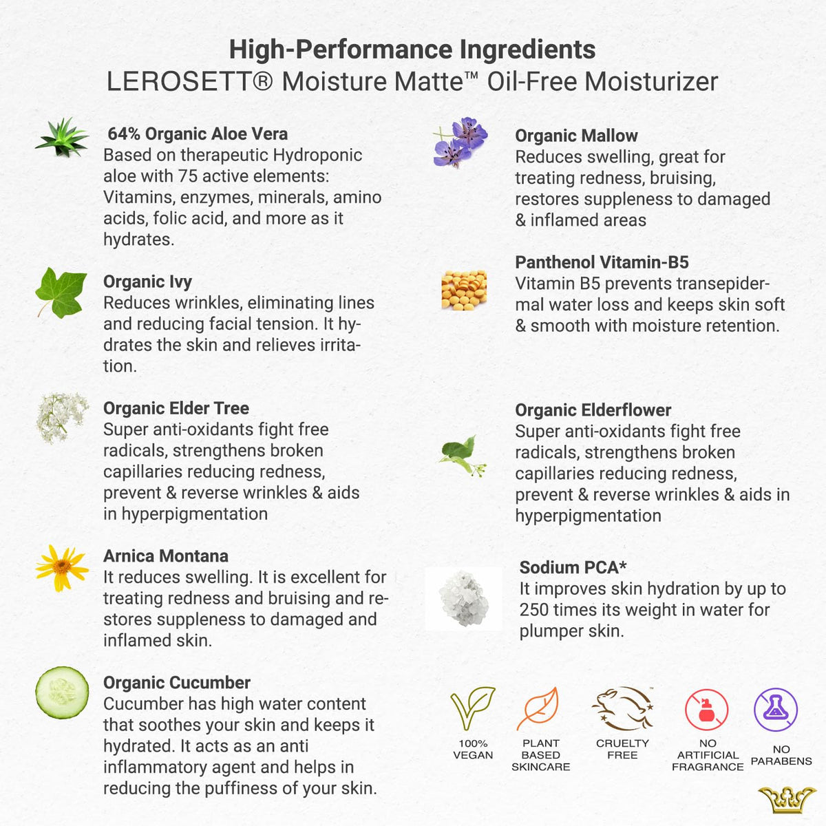 LEROSETT small-batch-formula emphasizing quality skincare trusted since 1987