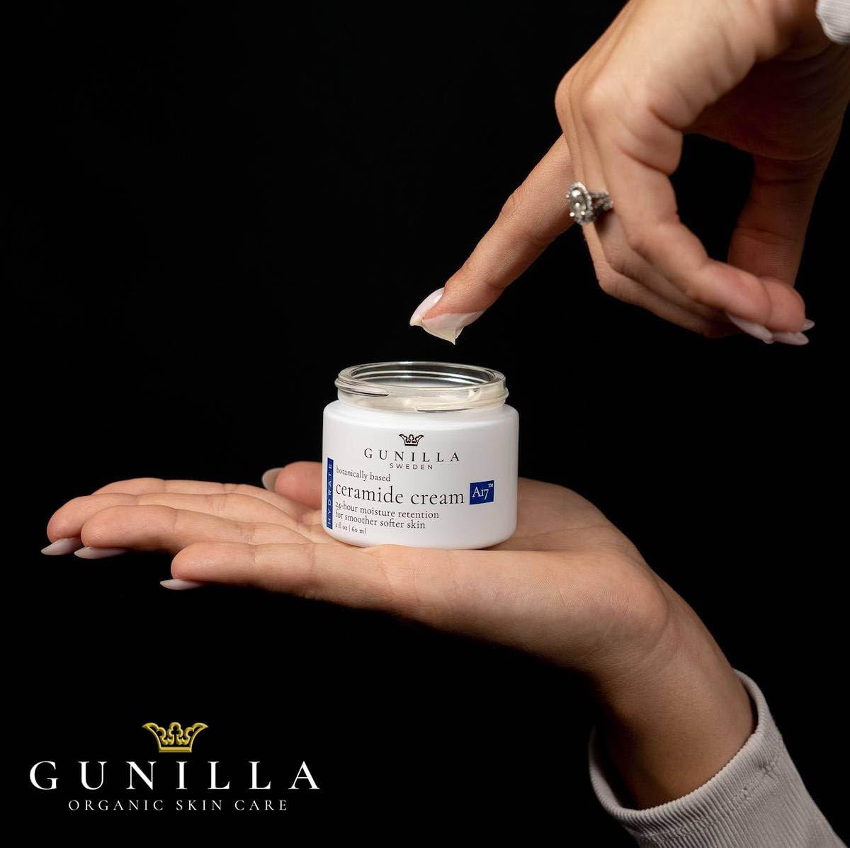 Spa routine setup with GUNILLA Ceramide Cream A17 for daily use