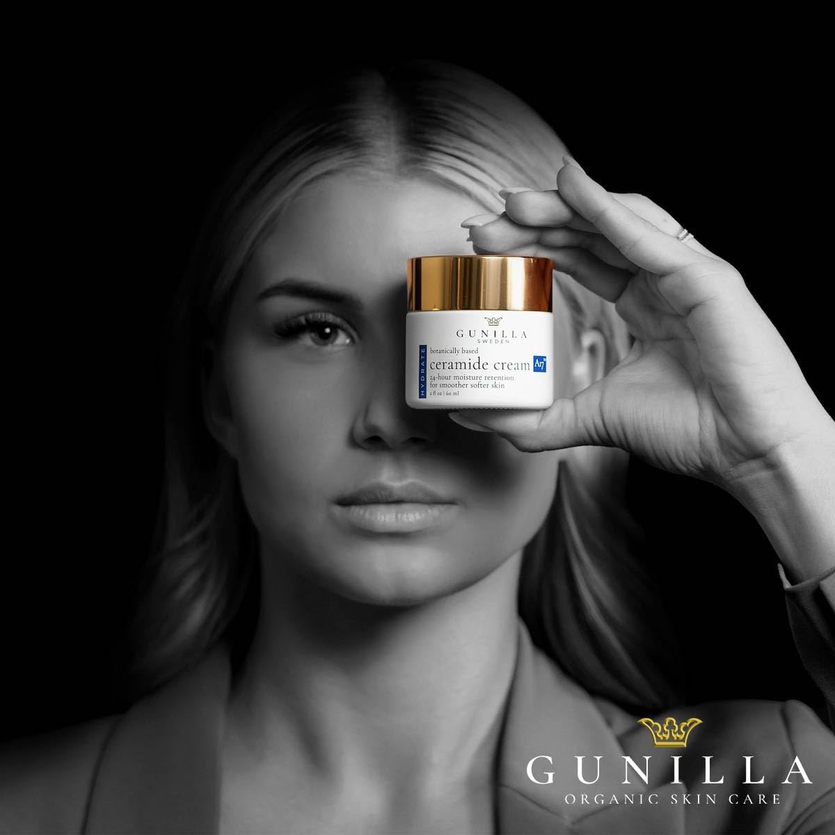 Vegan certification label on GUNILLA Ceramide Cream A17 emphasizing cruelty-free, plant-based ethos