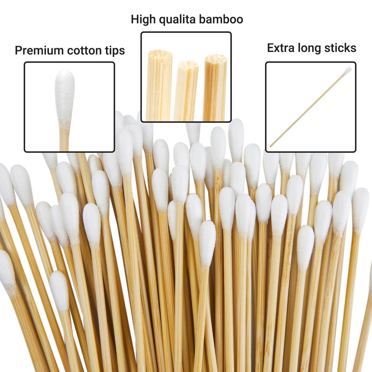 Guntechkit durable bamboo stem swabs resist breakage during delicate cleaning tasks.