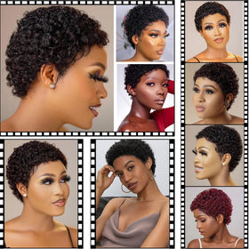 Guree Hair model wearing glueless wig for daily use.