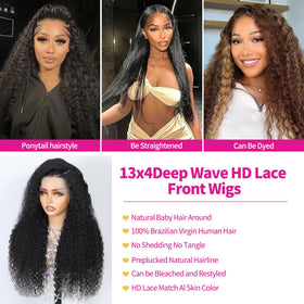Gureimi 200 density deep curly wig offers lush fullness