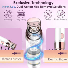 Gurelax 2-in-1 epilator and shaver for versatile facial grooming