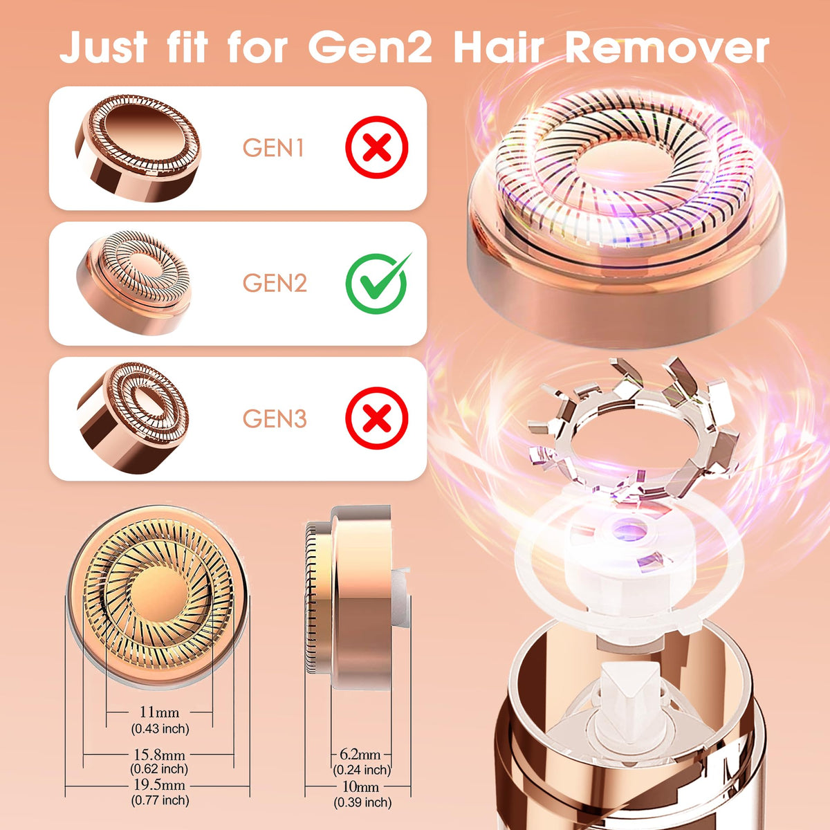 Gurelax six-pack replacement heads for long-lasting use