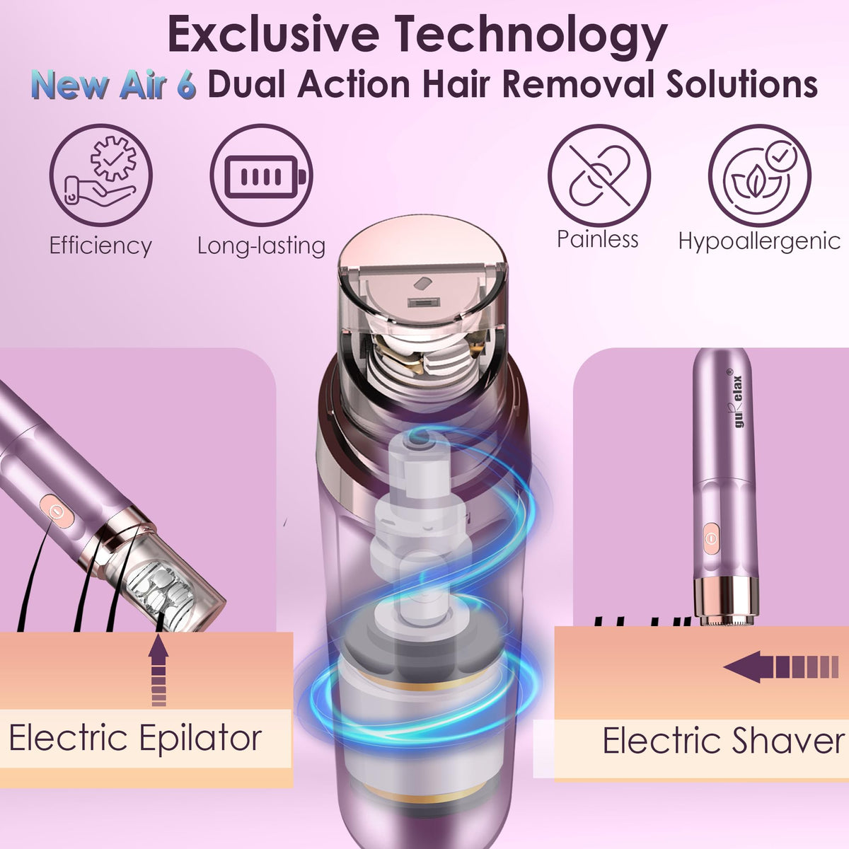 Gurelax eyebrow shaping epilator demonstrates precise tweezers for flawless brows.