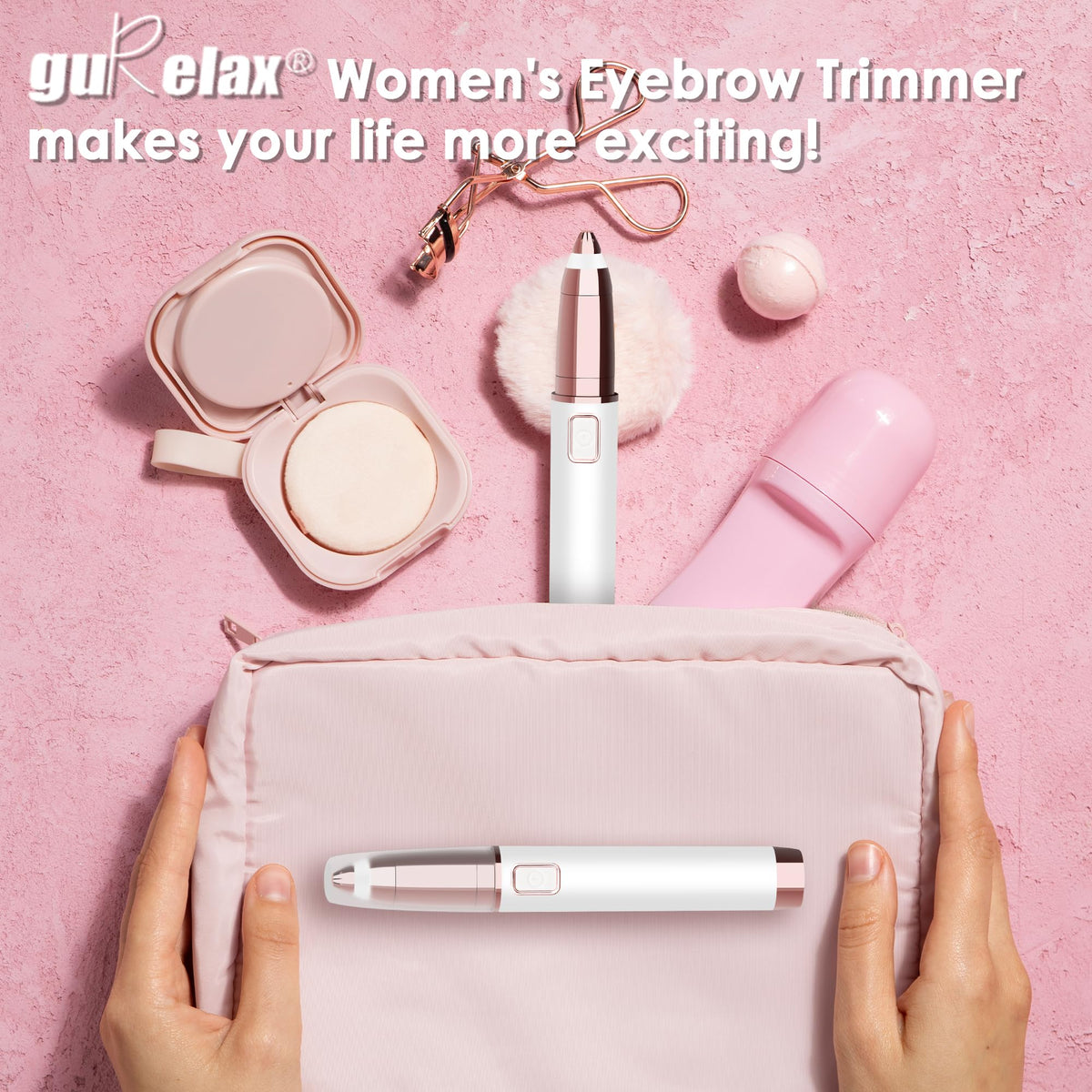 Gurelax compact design fits your purse for quick touch-ups.