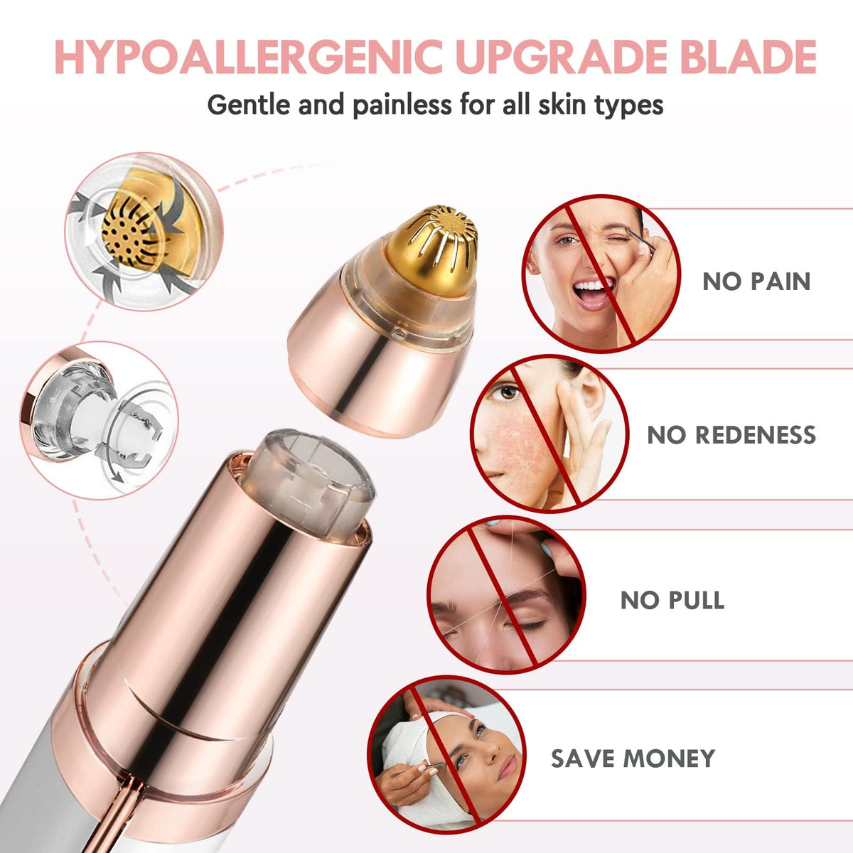 gurelax Precision head trims brows top and bottom accurately