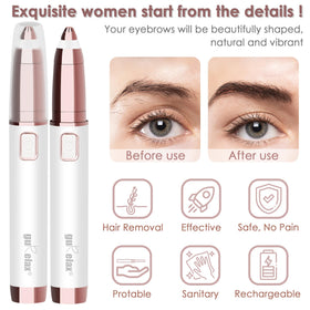 Gurelax Eyebrow Trimmer USB recharge enables ready-to-go grooming anywhere.
