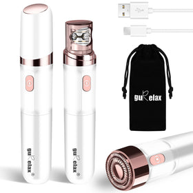 Gurelax facial hair remover in hand for precise at-home grooming