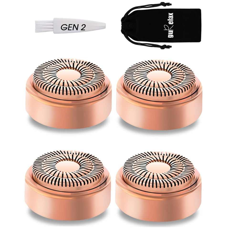 Gurelax Gen 2 replacement heads for facial hair remover showing precise compatibility