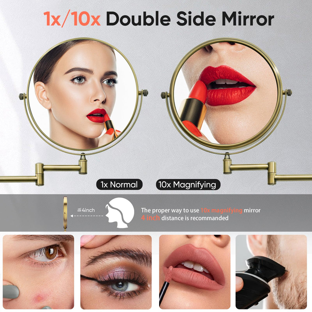 GURUN 10x magnification close-up reveals precise brow grooming