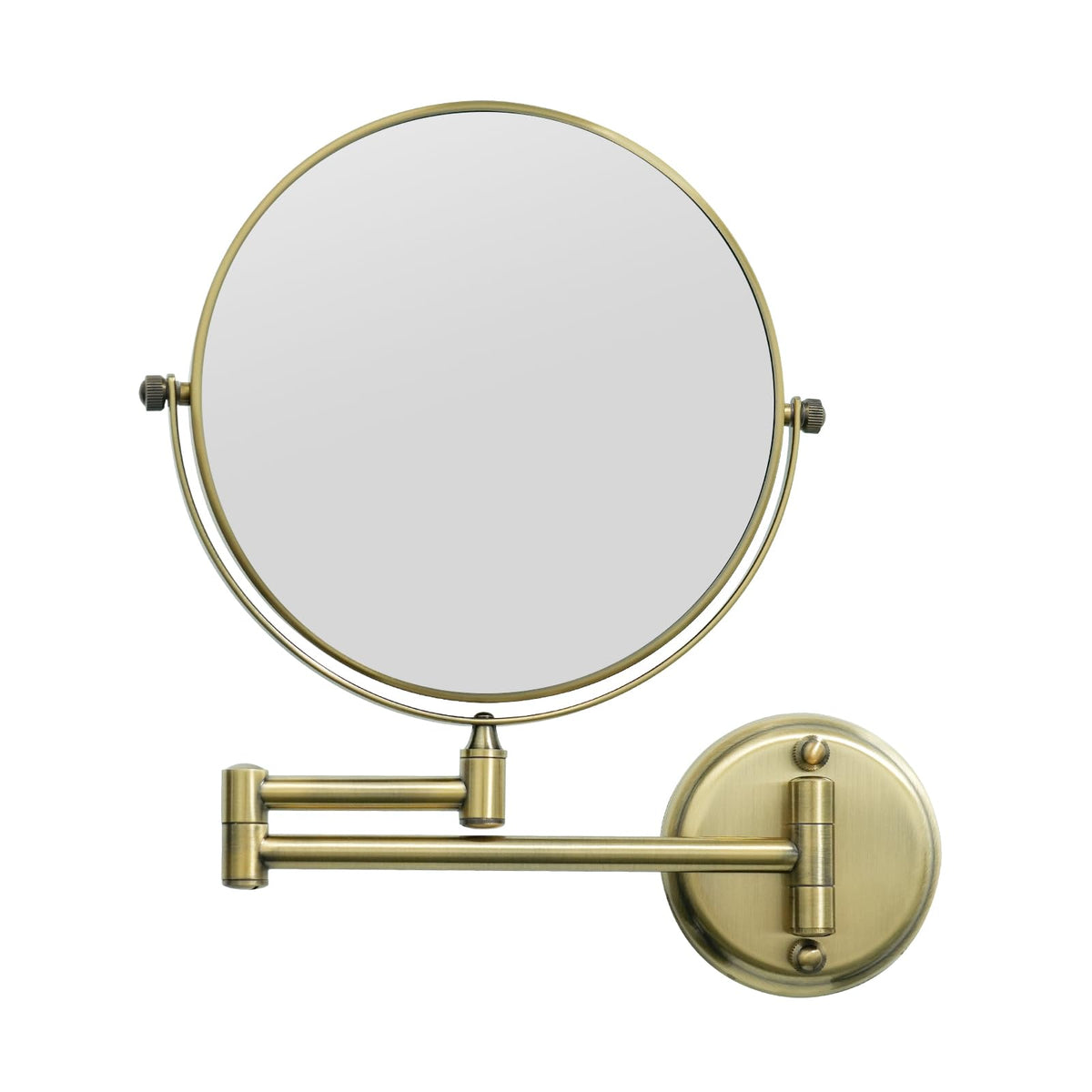GURUN 8in wall makeup mirror front view shows compact, space-saving bathroom design