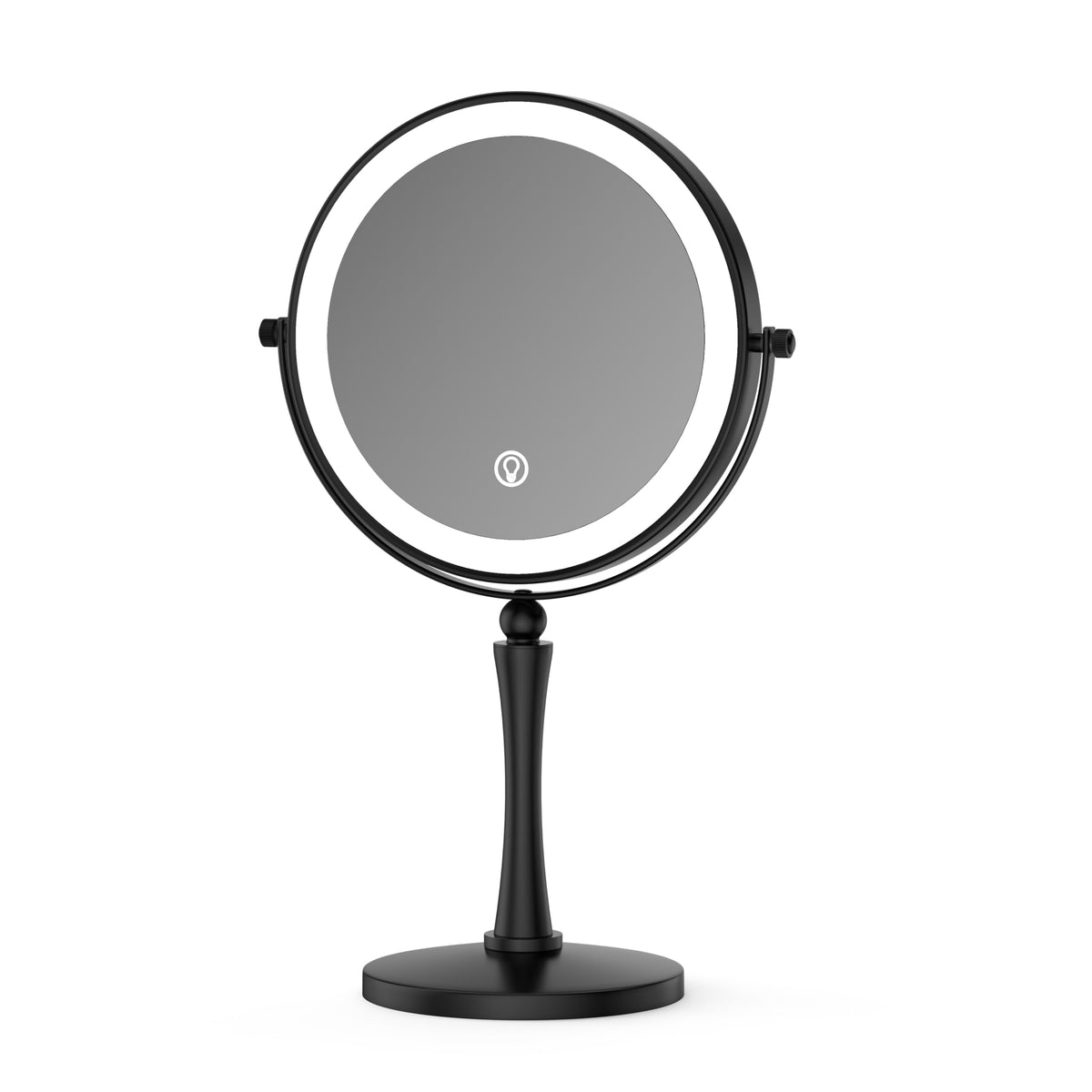 GURUN 8-inch makeup mirror with bright LEDs for precise makeup application
