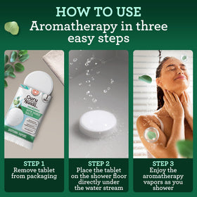 GuruNanda easy-use shower tablet for effortless aromatherapy during showers.
