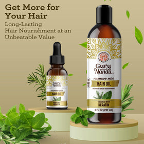 Silky shine and improved manageability after GuruNanda Rosemary Mint Oil