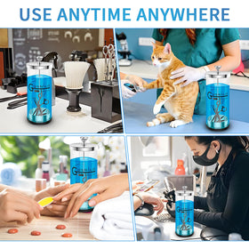 Gusnilo sealed jar design extends tool longevity in busy salons.