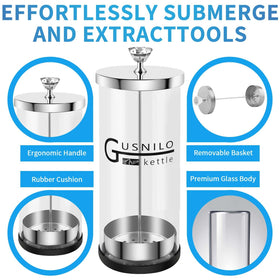 Gusnilo spa implements storage jar keeps beauty stations tidy and efficient.