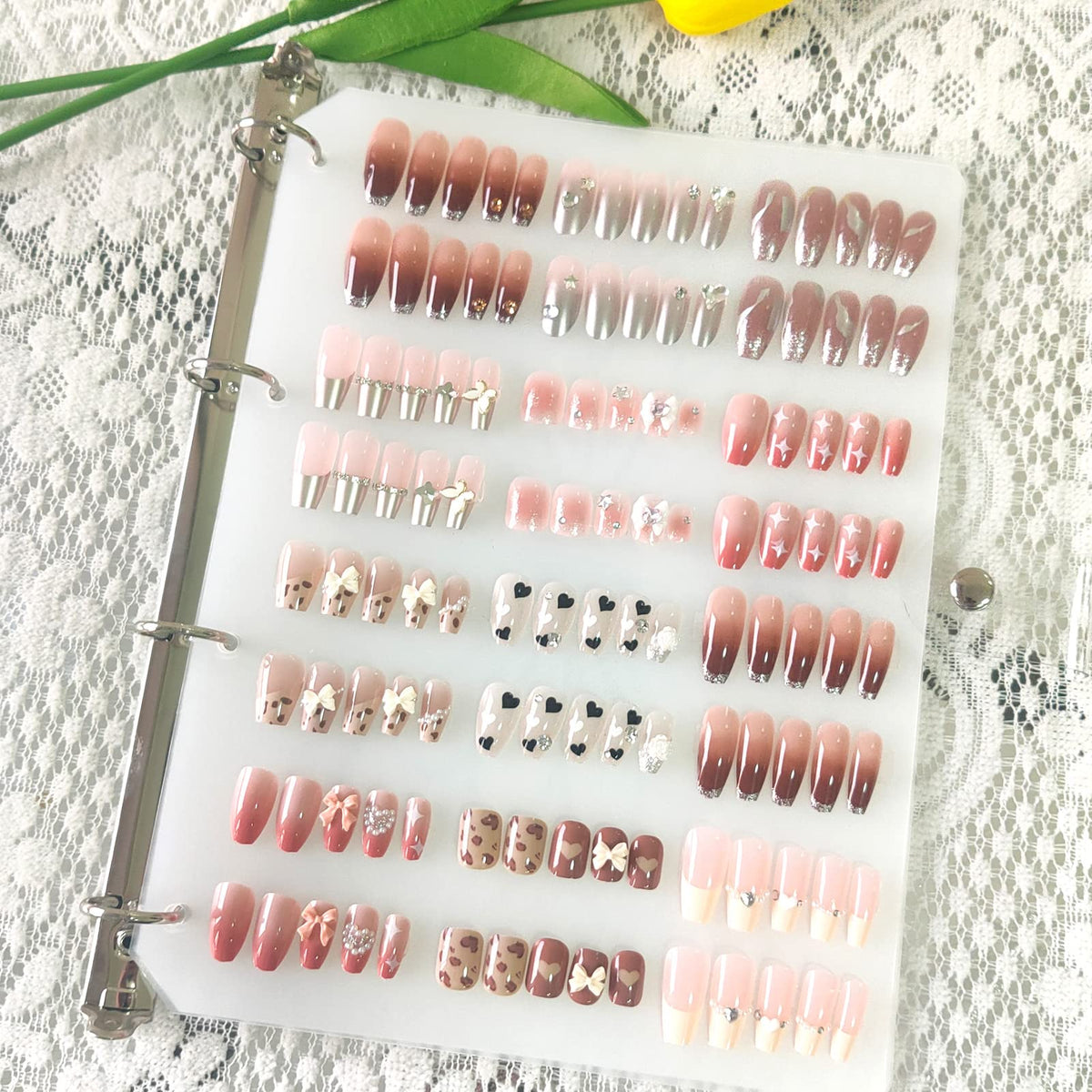 GUXACU large nail organizer front view for easy nail display
