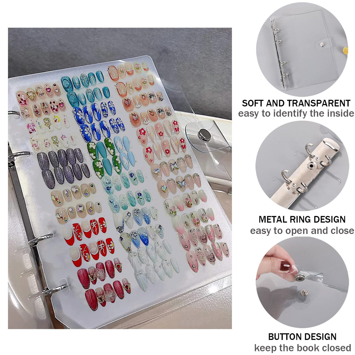 GUXACU adhesive strips included for secure nail placement