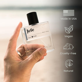 GUY FOX Jefe oakmoss base emphasizes lasting masculine depth for all-day presence.