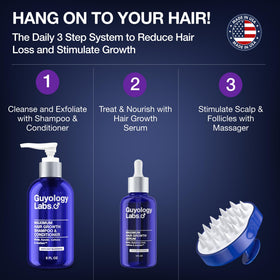 Guyology Labs Conditioner in use providing detangling and hydration.