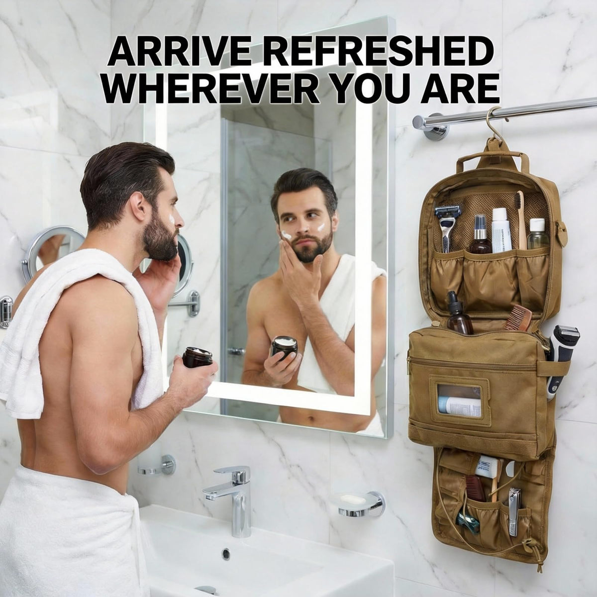 GVCELS portable hygiene bag keeps essentials neatly arranged on short getaways.