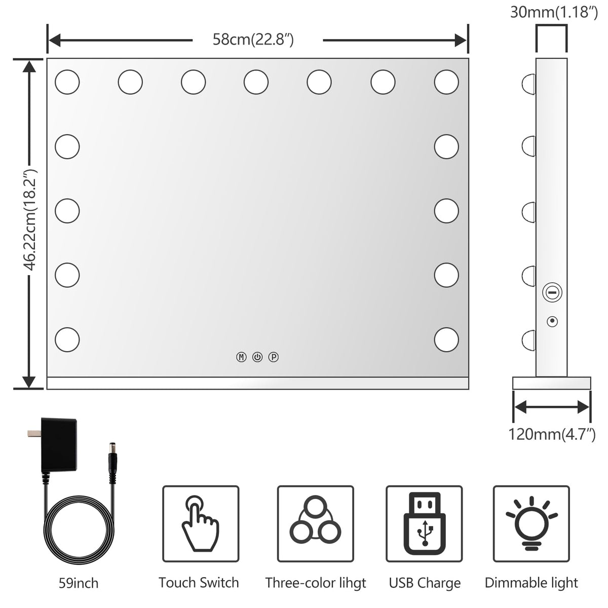Gvnkvn detachable 10x magnifying mirror helps detailed makeup tasks.
