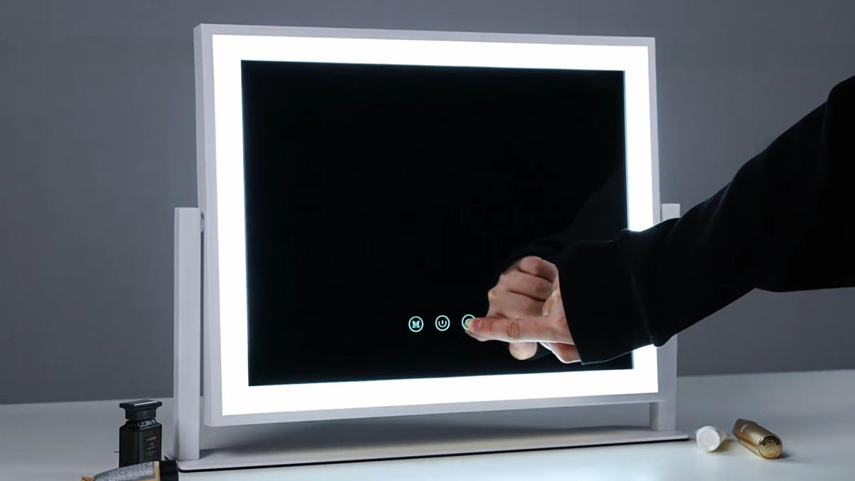 Gvnkvn lighted makeup mirror aluminum frame for durability and style.