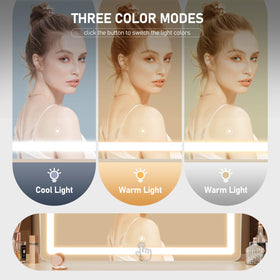 Gvnkvn Lighted Vanity Mirror 360-degree rotation for versatile angles during makeup.