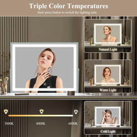 Gvnkvn Lighted Vanity Mirror 120 LED beads deliver bright, consistent illumination.