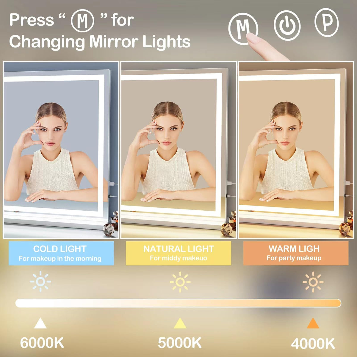 Gvnkvn 10x magnification compact mirror for precise tweezing and brow grooming.