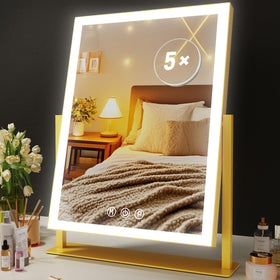 Gvnkvn makeup vanity mirror with lights and a large 17.2-inch viewing area.