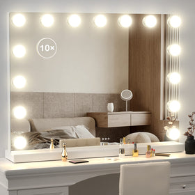 Gvnkvn vanity mirror with lights offers a large 24x18 inch viewing area for full-face makeup.