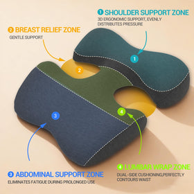 Gwboorsd face-down pillow with non-slip bottom keeps position stable during massage.
